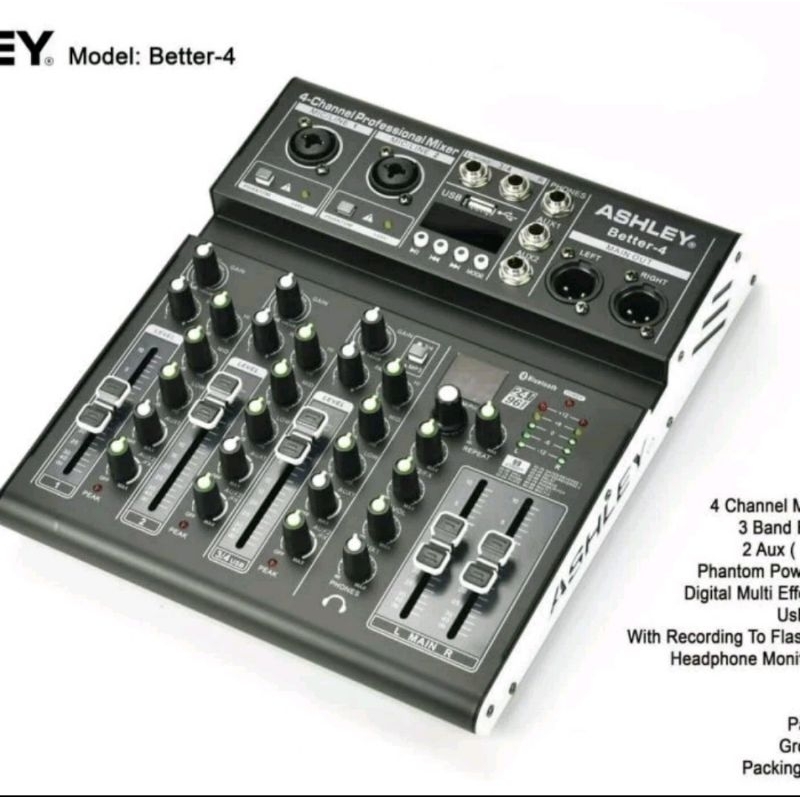 Termurah Mixer Ashley Better 4 Original 4 Channel USB