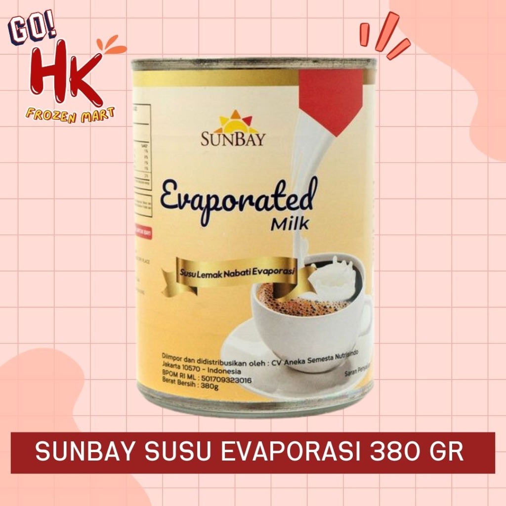 

Sunbay Susu Evaporasi 380gr | evaporated milk susu lemak carnation tiga sapi HK Frozen Mart