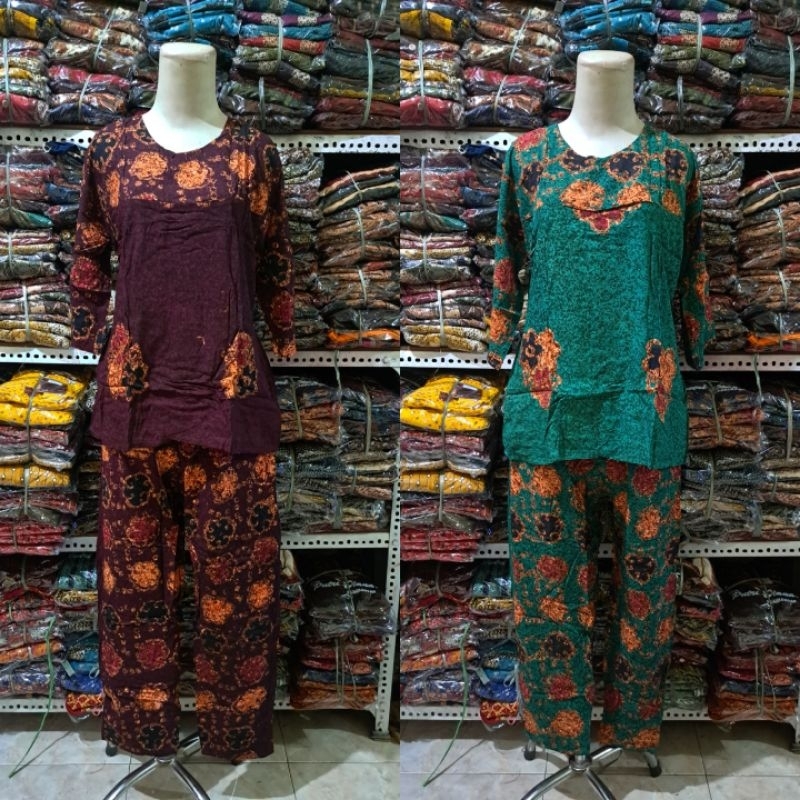 SETELAN PANJANG BY PUTRI DIANA ORIGINAL SAKU CELANA LENGAN 3/4 TALI PINGGANG TERLARIS