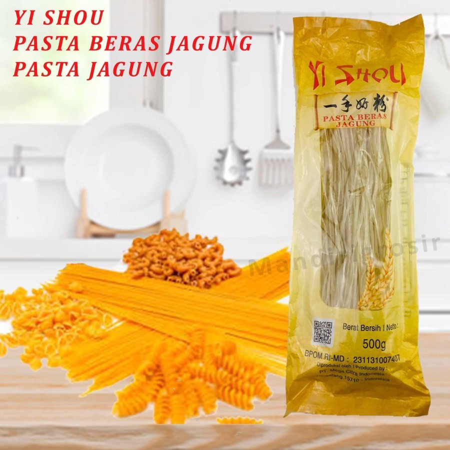 

Pasta Beras Jagung * Yi Shou * Mie Pasta Jagung * 500gr