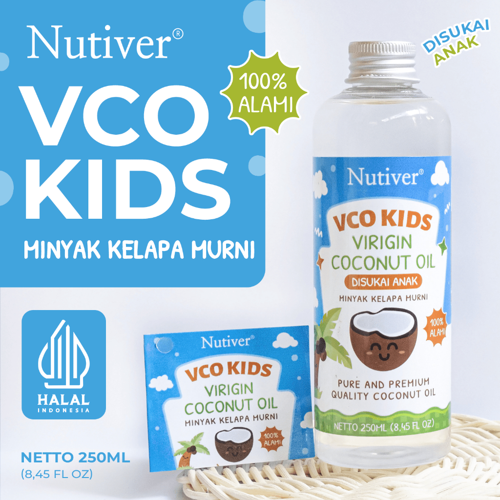 

NUTIVER EXTRA VIRGIN COCONUT OIL | MINYAK VCO ANAK | MINYAK KELAPA | VCO FOR KIDS | VIRGIN COCONUT OIL ANAK