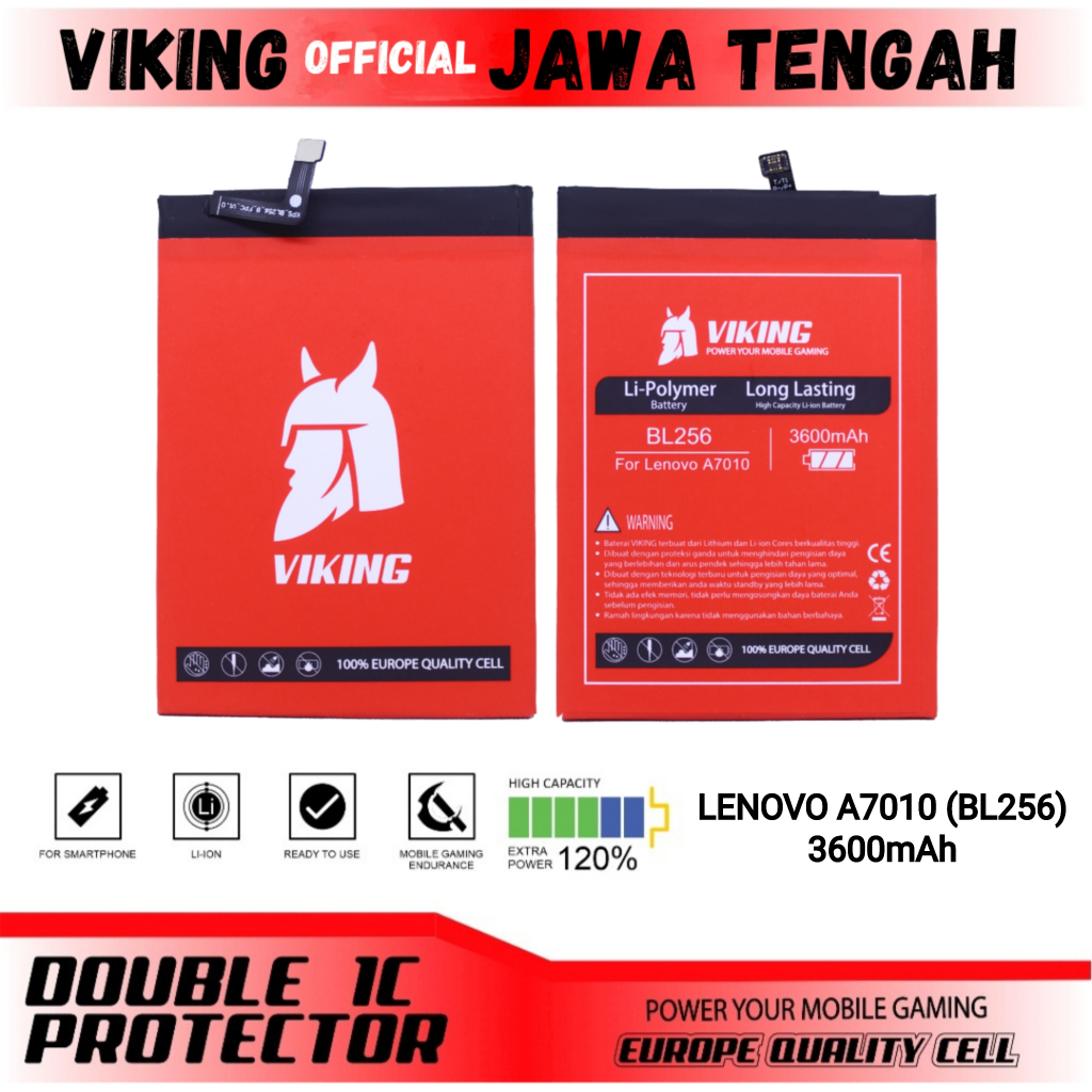 VIKING Baterai Lenovo A7010 (BL256) Double Power