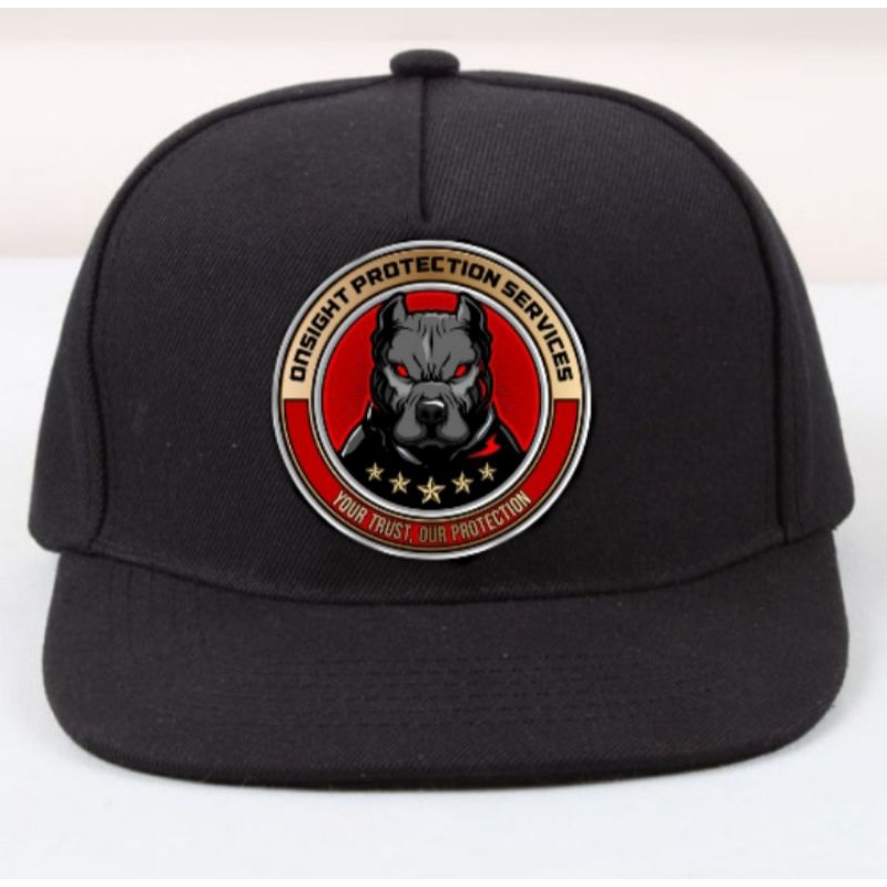 Topi gambar anjing Pitbull topi hip hop topi sanpack topi kece (topi custom)