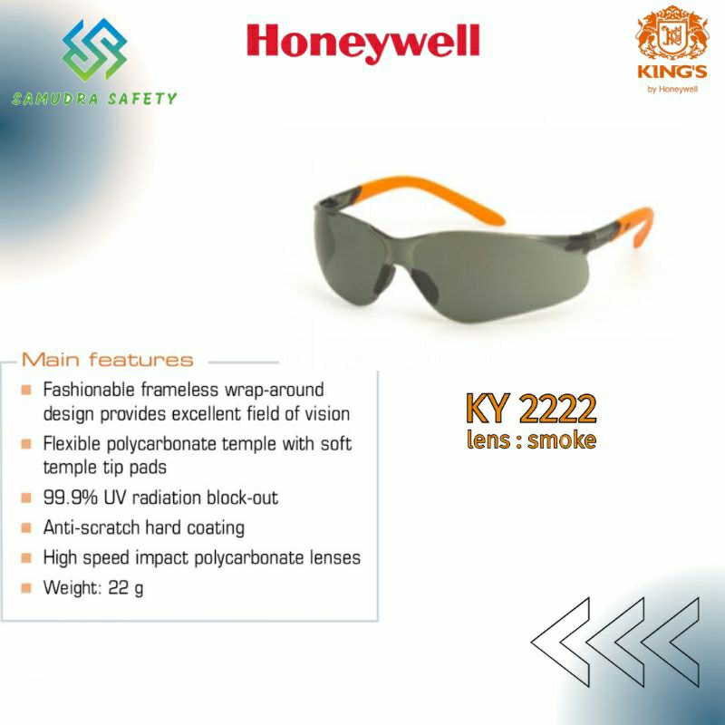 Kacamata Kings by Honeywell || Kacamata safety Kings KY 2222 || Original 