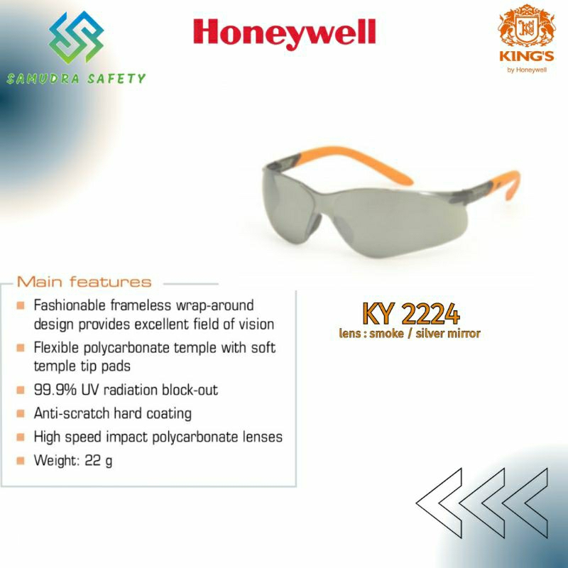 Kacamata Kings by Honeywell || Kacamata safety Kings KY 2224 || Original 