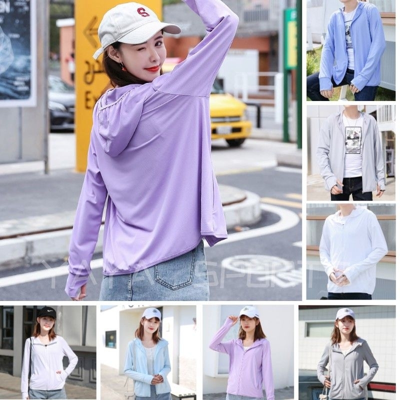 	 Jaket Olahraga Anti UV Wanita Baju Olahraga UPF50+ Breath Bale Outdoor Ringan Cepat Kering Nyaman	