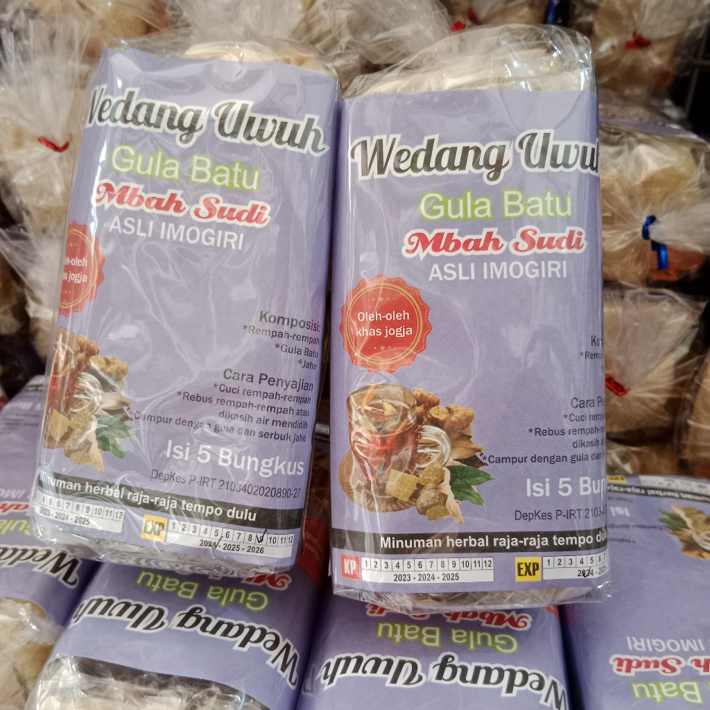 

Wedang uwuh Komplit Gula Batu mbah Sudi Asli Imogiri isi 5 bungkus