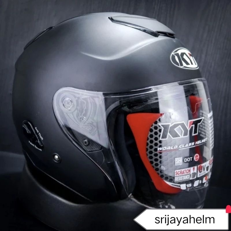 HELM KYT KYOTO R  HITAM DOFF ORIGINAL