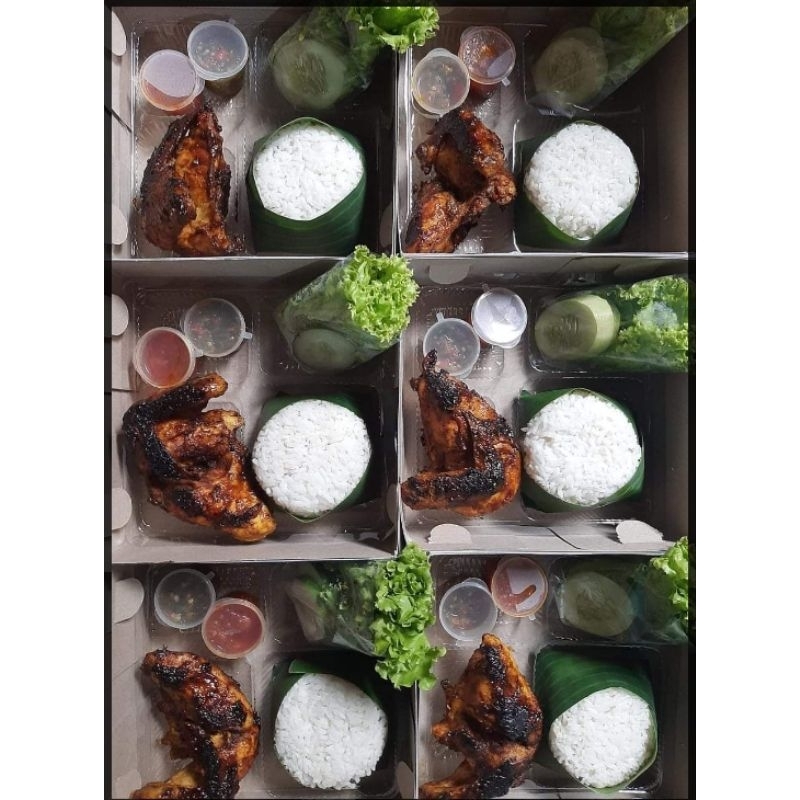 

Paket Nasi Box Ayam Bakar Komplit - Nasi Box Kotak Ayam Goreng Tahu Tempe - Halal Murah Nikmat