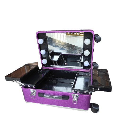 Beautycase Tipe premium dan tipe reguler L Simpel - Koper Lampu Musik Bluethoot - Box Make Up - Kope