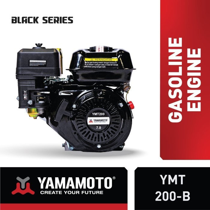 Mesin Penggerak Bensin YAMAMOTO Black Series 7 HP YMT 200-B Putaran Lambat