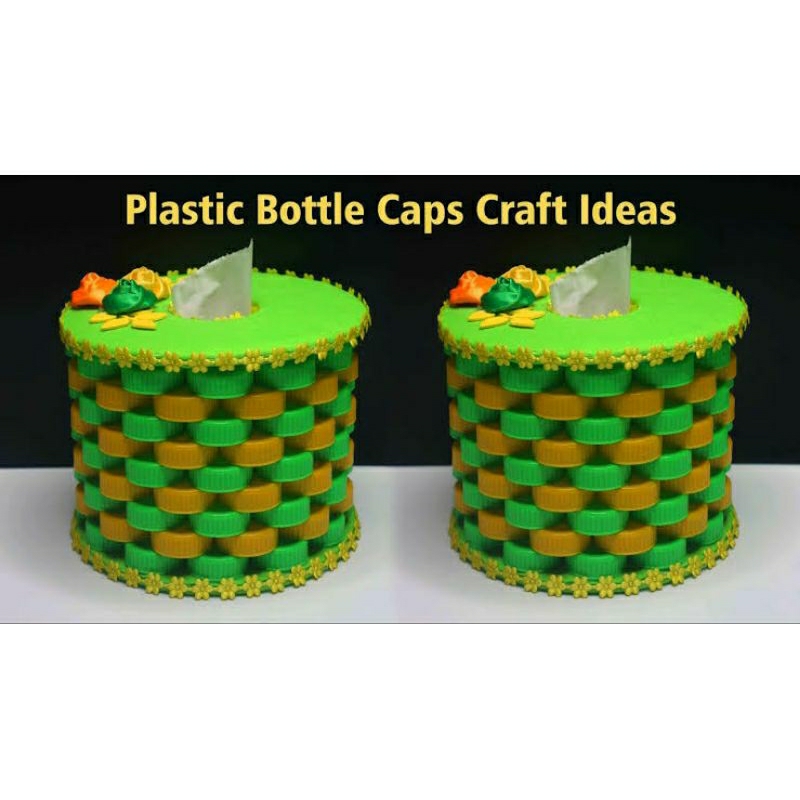 Tempat Tisu Double Dari Tutup Botol/ Kerajinan Tangan /Daur Ulang Barang Bekas
