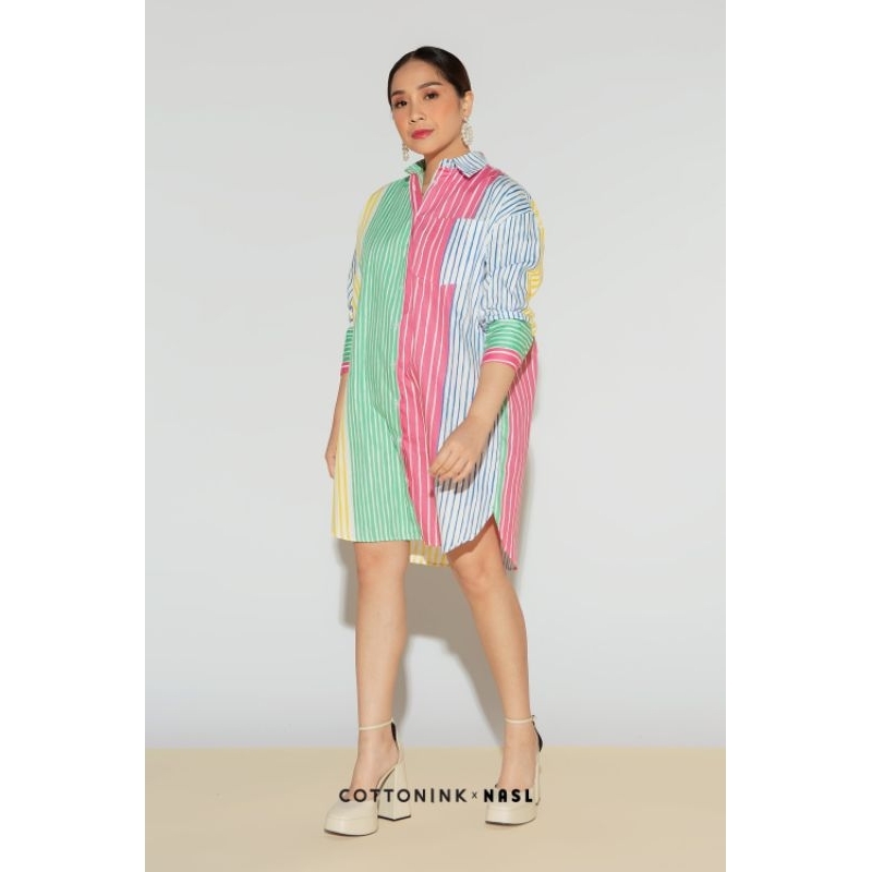 Cottonink x Nagita Slavina Rainbow Striped Hoku