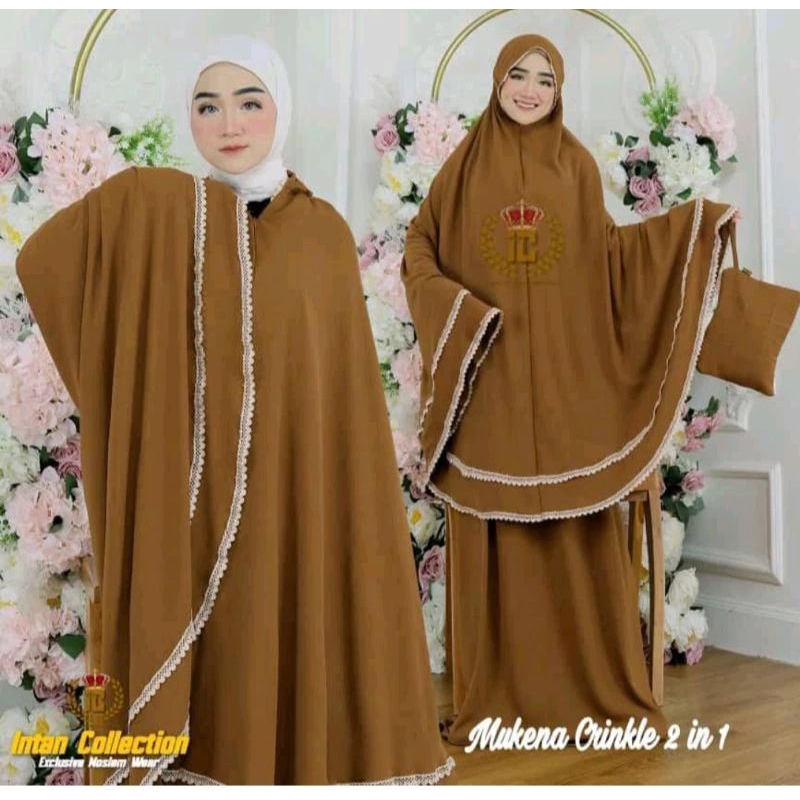 MUKENA DEWASA/MUKENA RENDA SUSUN DUA/MUKENA KERINKEL MODEL 2INI/MUKENA KERINKEL