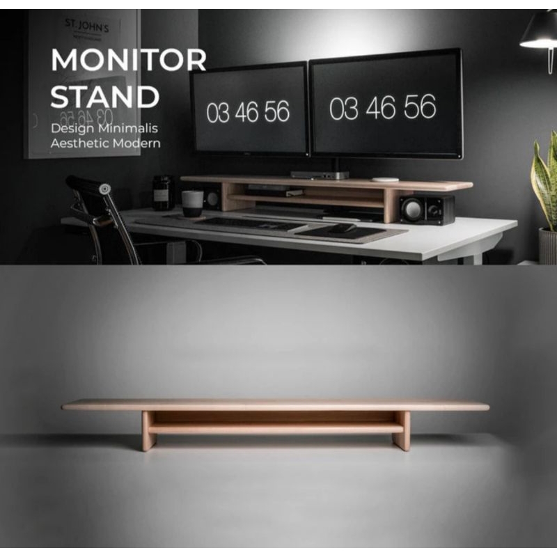 Stand - Meja Monitor Stand Riser Meja Monitor Komputer & Leptop