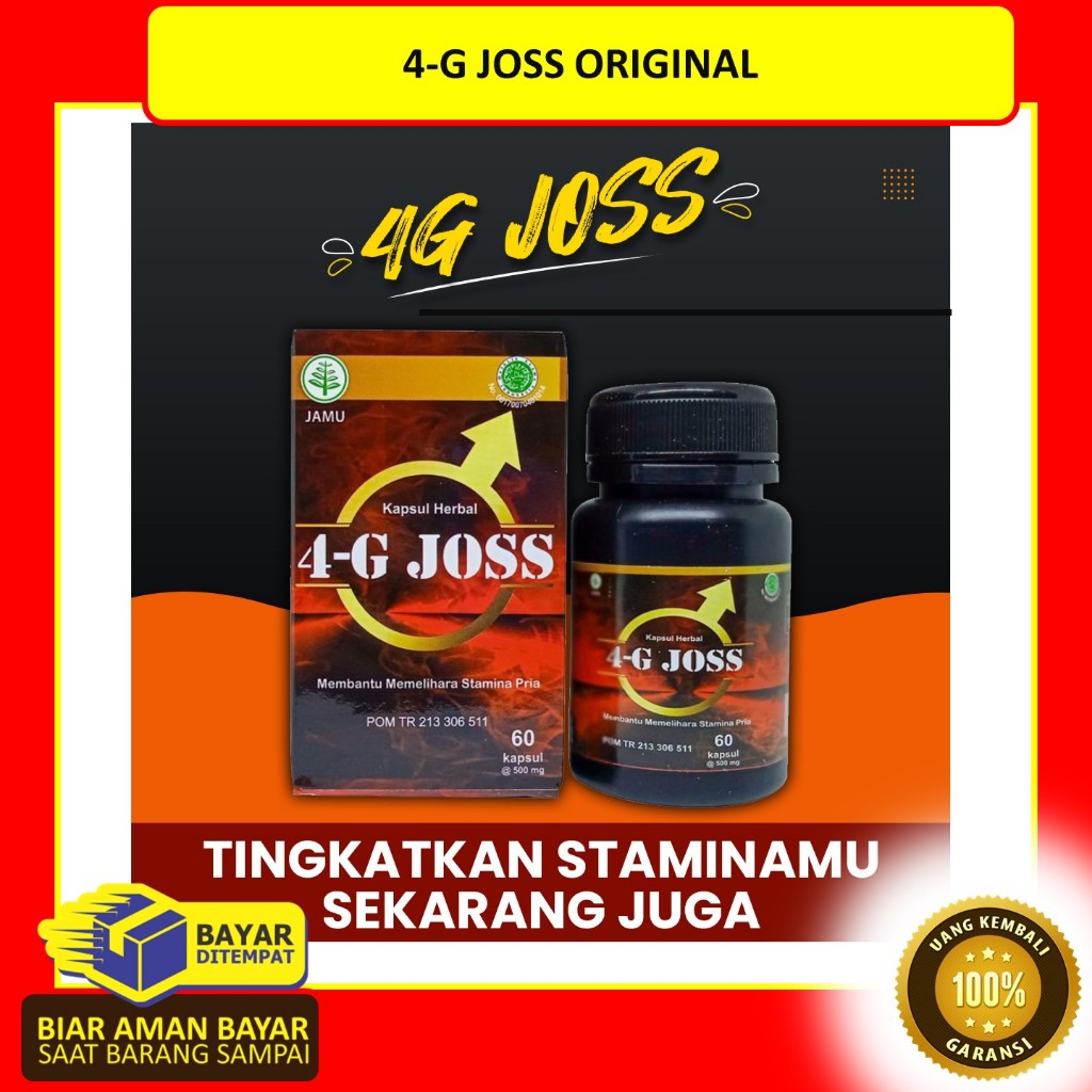Kapsul Herbal 4G Joss Suplemen Kesehatan Meningkatkan Stamina Pria