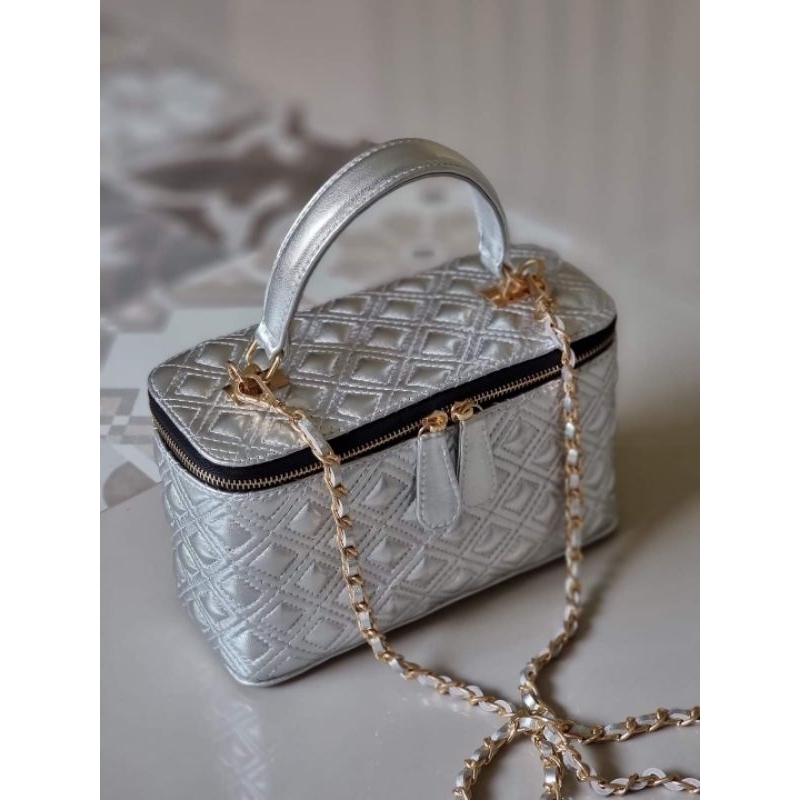 tas kulit domba asli/tas pesta / tas kulit domba silver