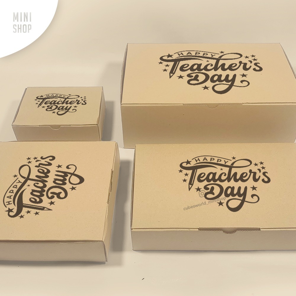 Box Kado Kardus Selamat Hari Guru ( Happy Teacher Day )