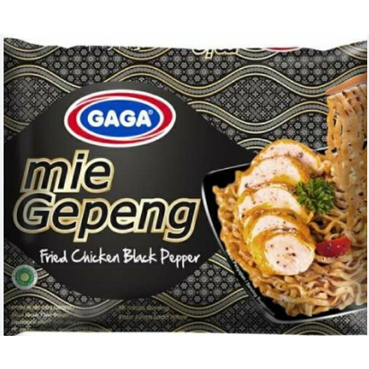 

Gaga Mie Gepeng Fried Chicken Black Pepper 75gr