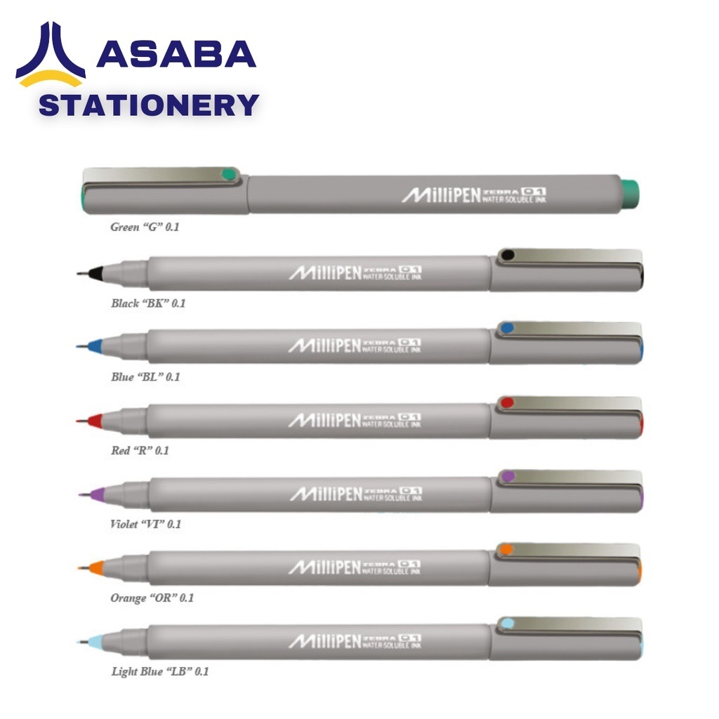

Asaba Stationery - Pen/Bulpen/Pulpen/Fineliner Zebra Milipen - 01