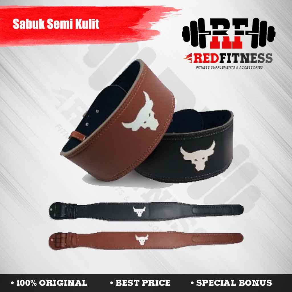 Sabuk Fitness Gym Bahan Semi Kulit / Weight Lifting Belt Fitnes