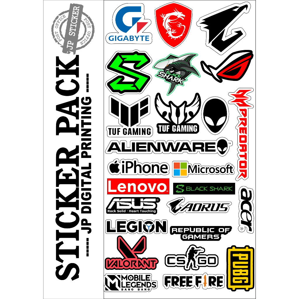 

JP Sticker Pack Aesthetic Logo Distro Untuk Laptop Case Hp Tumbler Koper Gitar Helm, Vinyl Anti Air 05