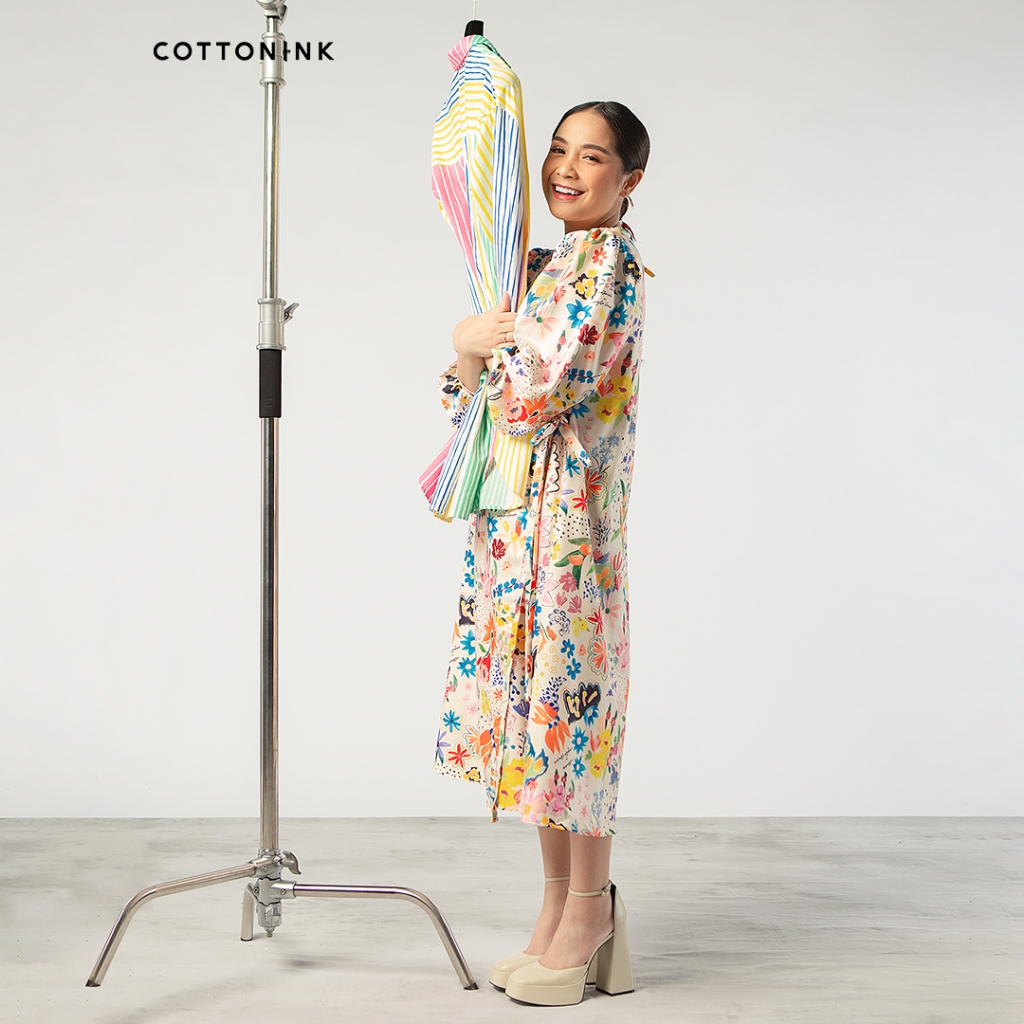 Cottonink - Dress Wanita Beige Fleur Haluki #CottoninkxNASL