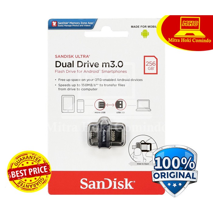 FLASHDISK SANDISK 256GB OTG MICRO USB SANDISK 256GB SDDD3 ORIGINAL