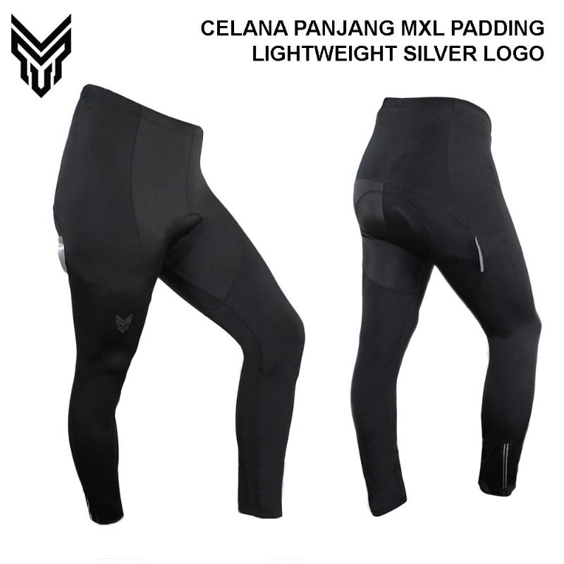 MXL Celana Sepeda Panjang Padding Gel Fit Lightweight Logo Silver