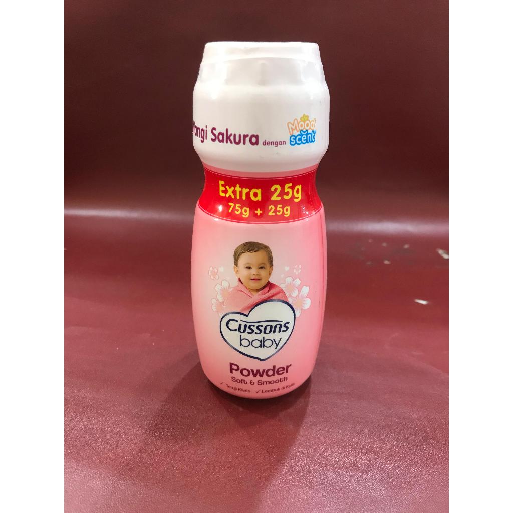 Cussons Baby Powder Soft&Smoot 75+25gr - Bedak Bayi Cussons Sakura
