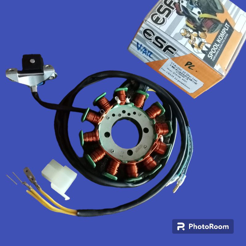 spool/spul 12pole DC  93mm premium for Viar karya 150cc 200cc 300cc kaisar 250cc dll motor rodatiga