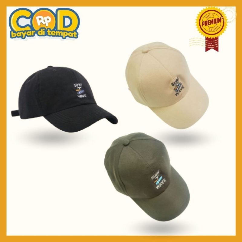 New Product TOPI SURF WAVE motif bordir surf topi cewe cowo gaya KOREA