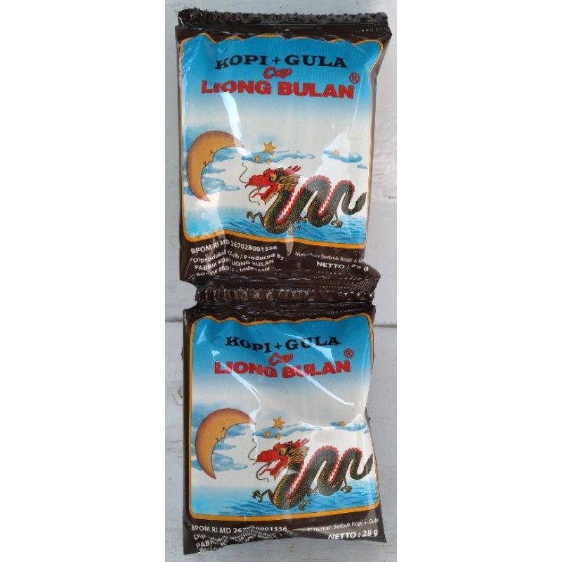 

Kopi Cap Liong Bulan + gula 1 pak isi 20 bungkus @28gram