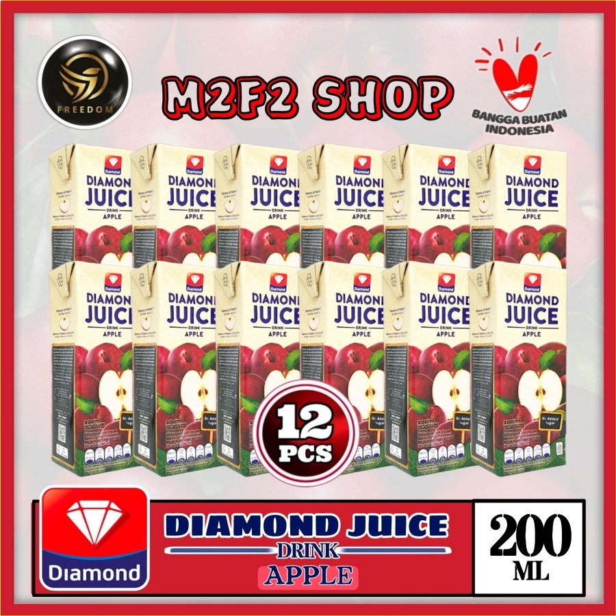 

Diamond Juice No Added Sugar Apple | Apel Kotak - 200 ml (Kemasan 12 Pcs)