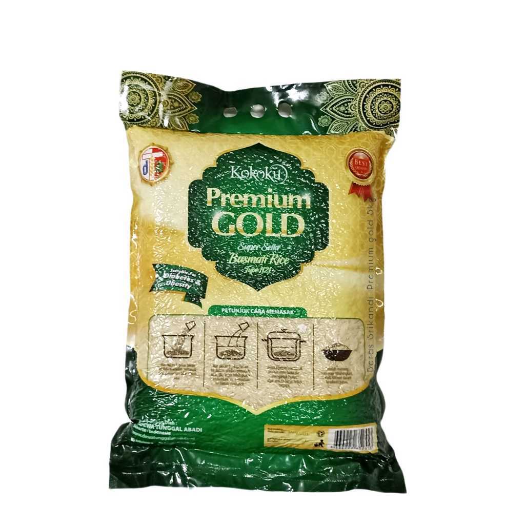 

Beras India Basmati Premium GOLD Kemasan Bag Asli 5kg Basmati Rice