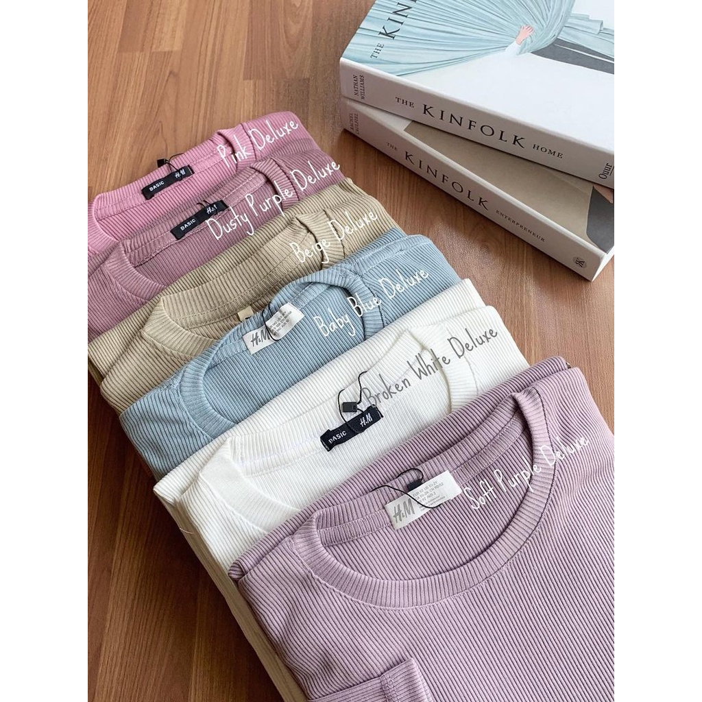 KAOS RIB PREMIUM OBLONG TSHIRT BASIC TEE LENGAN PANJANG |  KAOS RIB BASIC LONGSLEEVE TSHIRT BASIC LE