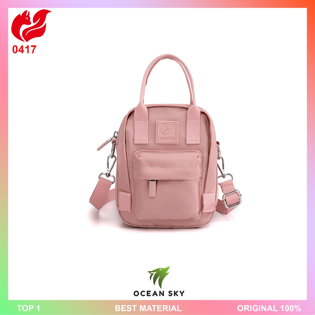 Oceansky - COLORFUL FOX 0417  tas selempang wanita nilon Original produk import waterproof