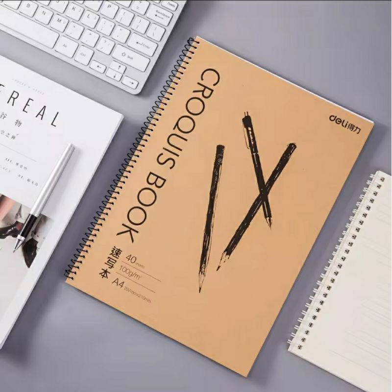 

Sketch Book Croquis Book Buku Sketsa For drawing Peralatan Menggambar/melukis Sampul Coklat