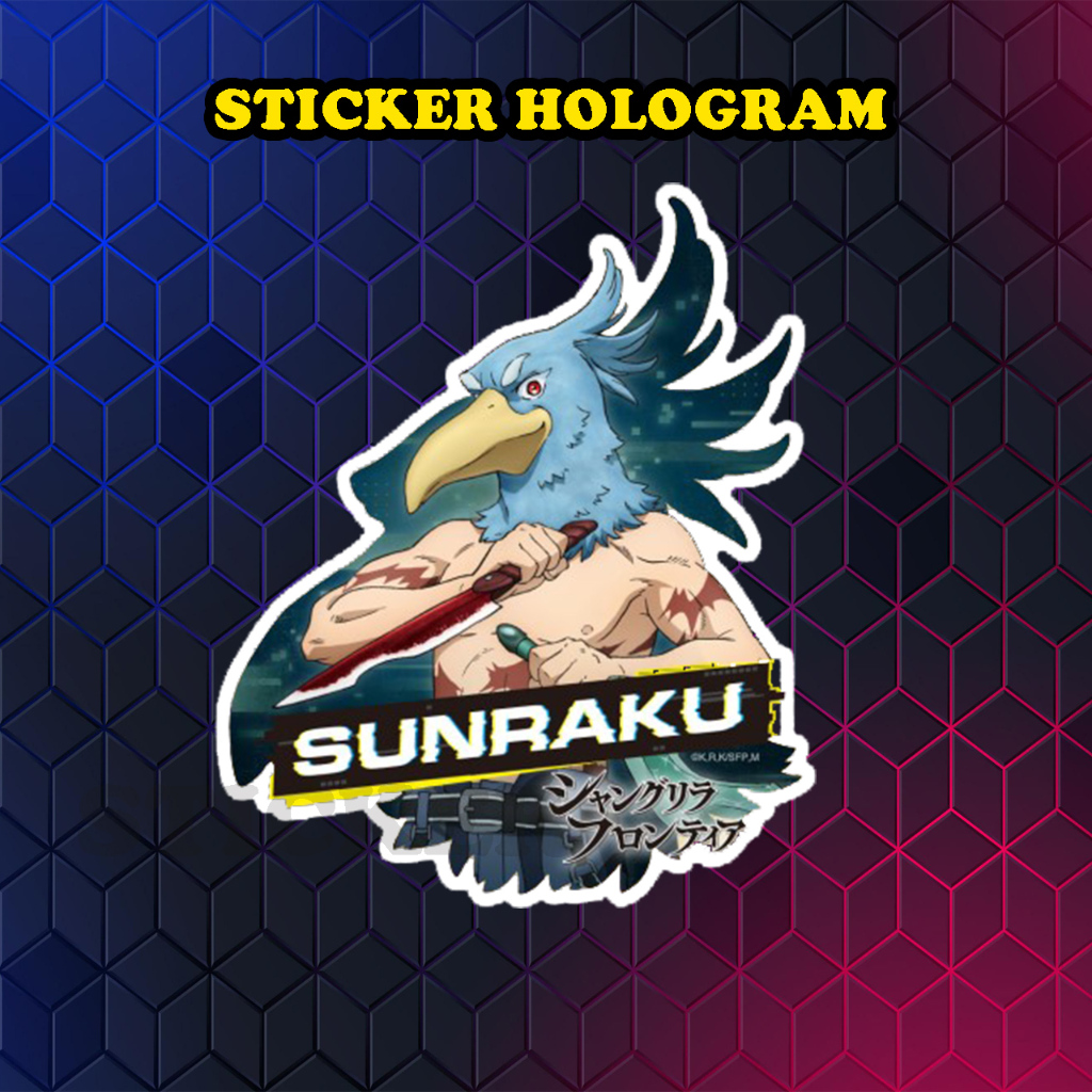 

Stiker Hologram Sunraku shangri la frontier2 ukuran 8 cm