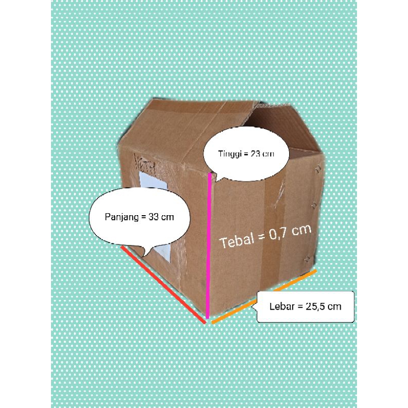 

Kardus - Extra safety packing ukuran SEDANG max 25 KG