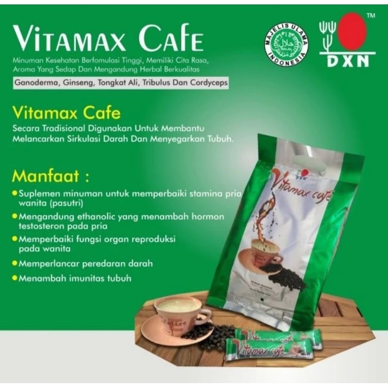 

Vitamax Cafe Dxn / Kopi vitamax / Kopi kesehatan kebugaran / Kopi kesehatan pasutri