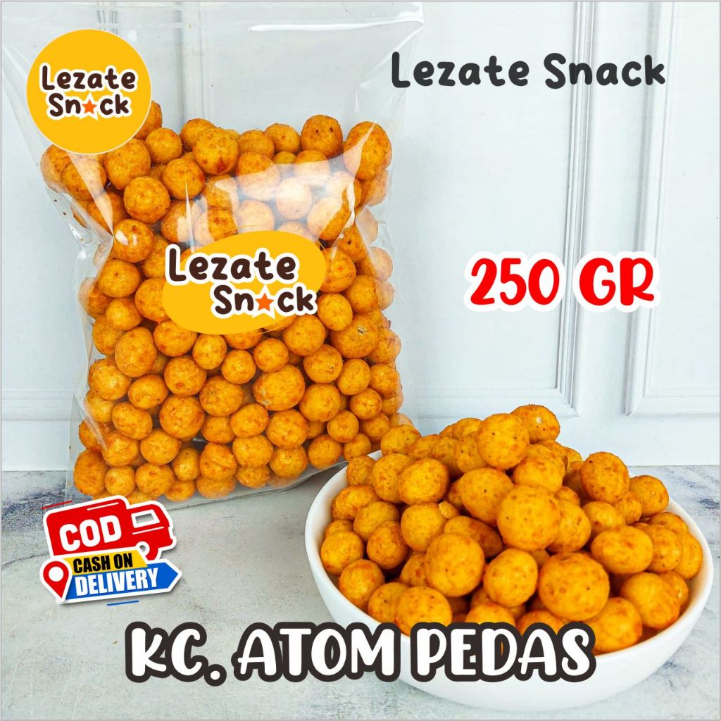 

Kacang Atom Oven Pedas 250GR Enak Murah Renyah / Kacang Atom Kiloan Matador Gangsar Garuda Bledugh Jambu Panda Renyah Gurih Original