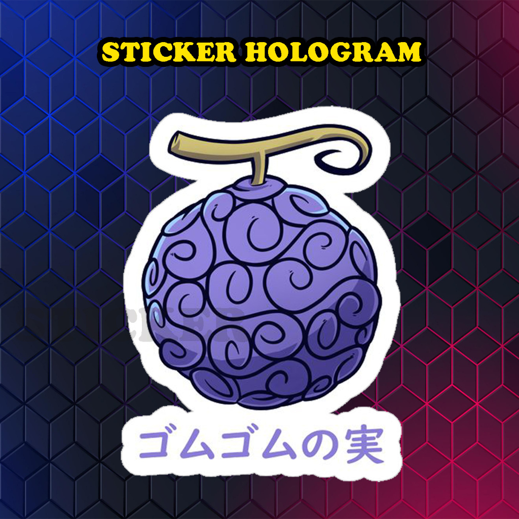 

Stiker Hologram Buah iblis One piece ukuran 8 cm