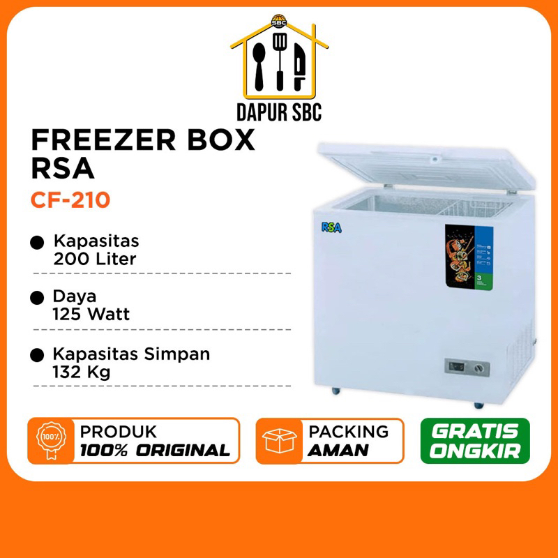 Freezer Box RSA CF-210 Kapasitas 200Liter