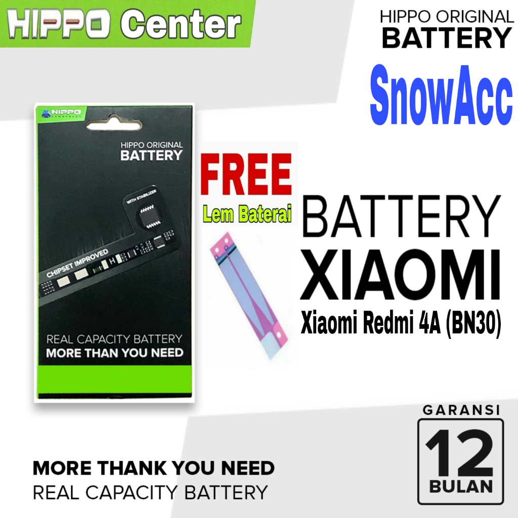 HIPPO BATERAI XIAOMI REDMI 4A / Redmi 4A Prime / BN30 - 3120 mAh