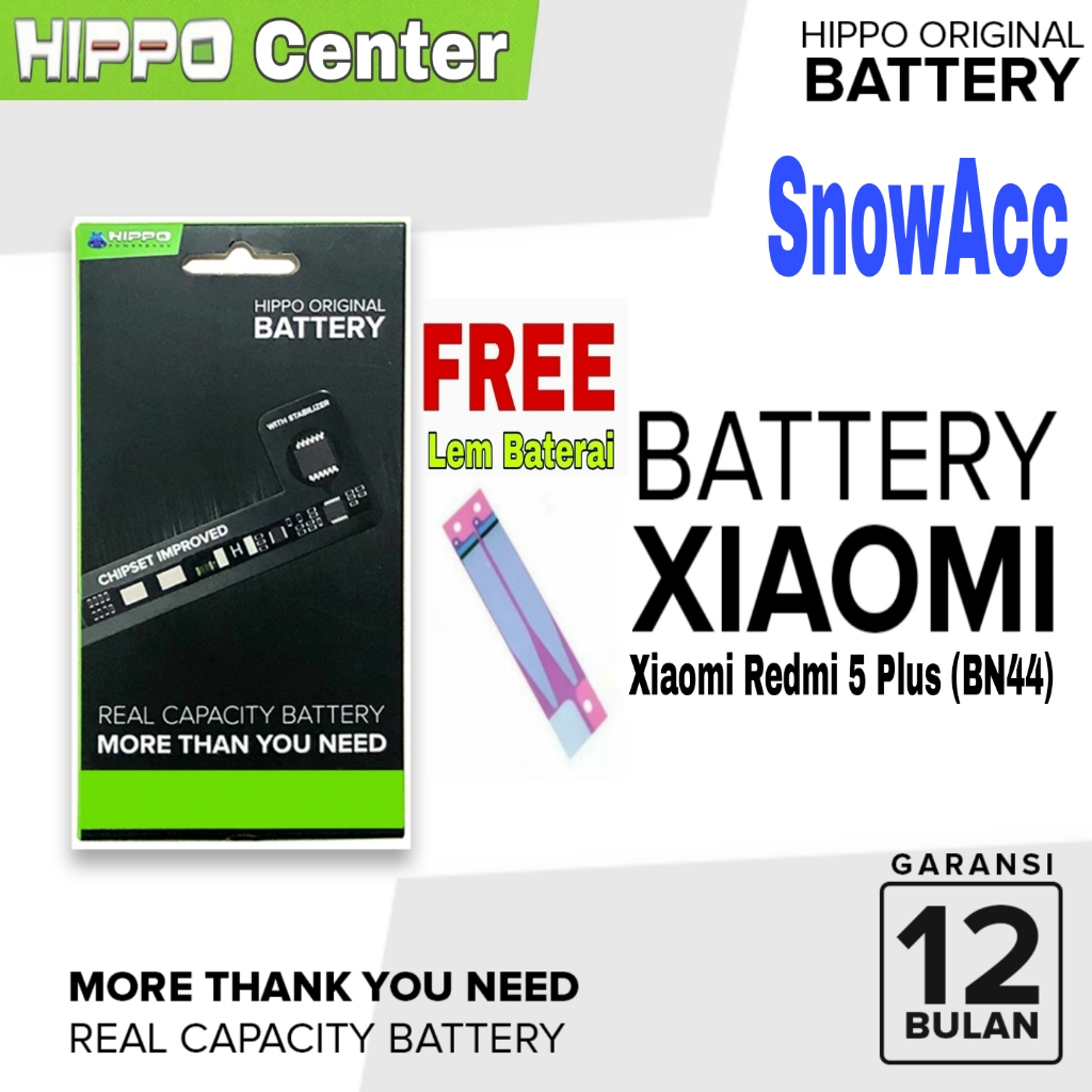 Hippo Baterai XiaoMi Redmi 5 / Plus BN44