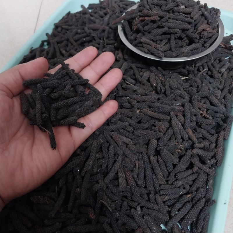 Cabe Jamu / Jawa / Puyang  100 Gram (1 Ons) Kering Murah Berkualitas (Java Long Pepper)