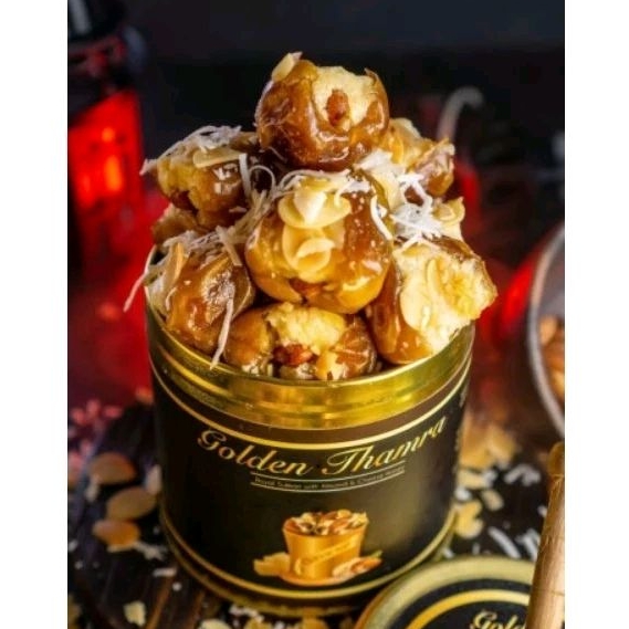 

Golden thamra kurma sukari isi almon keju madu yaman super