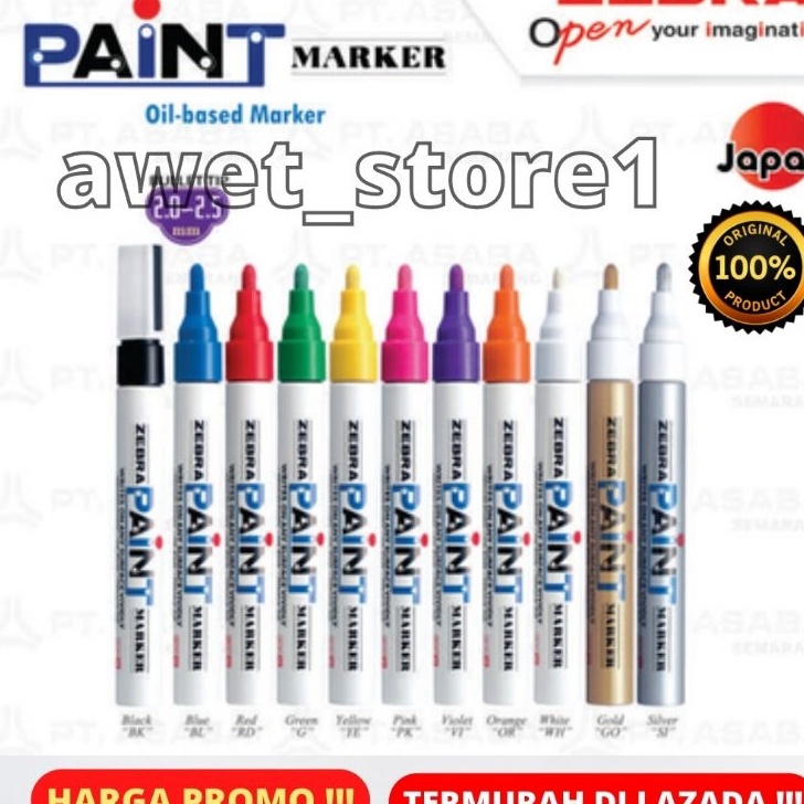 

Ready Stok Spidol Ban Paint Maker Zebra