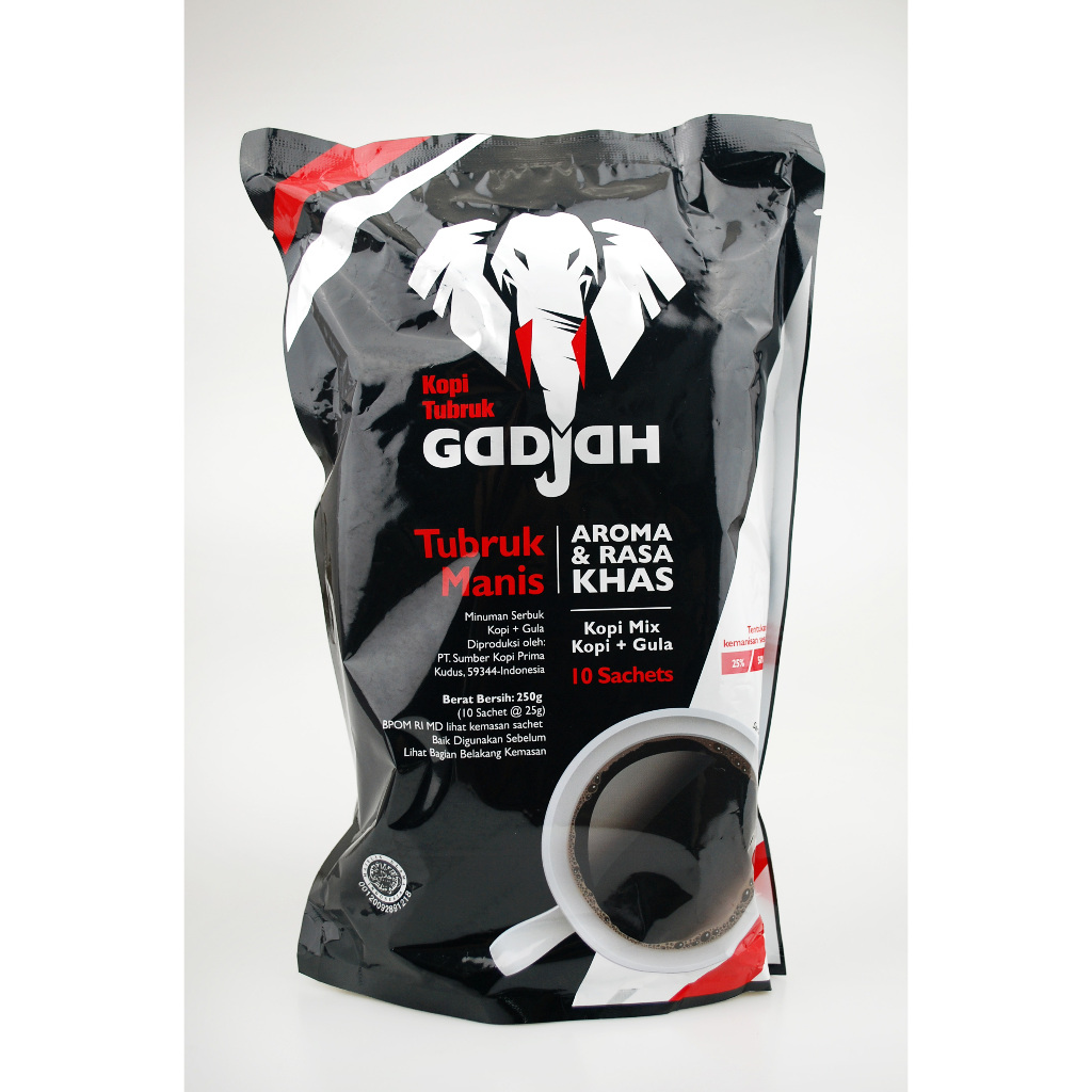 

Kopi Hitam Tubruk GADJAH isi 10 sachet @ 25 gr